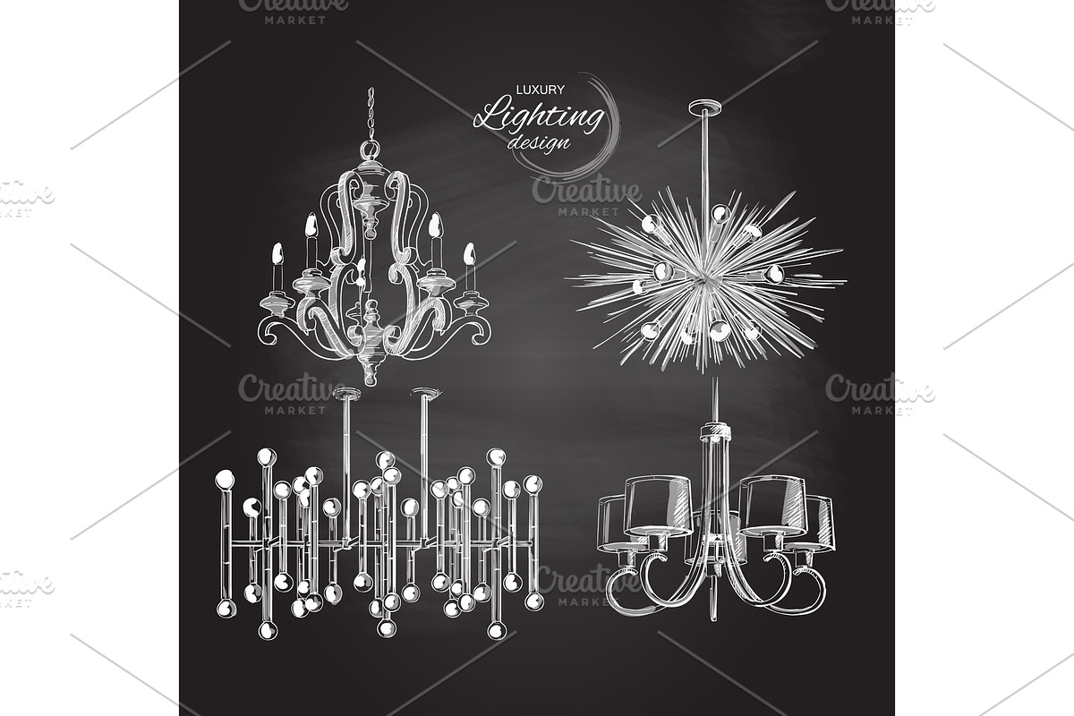 chandelier lamp lighting decor, an Object Graphic by Alltruecolours
