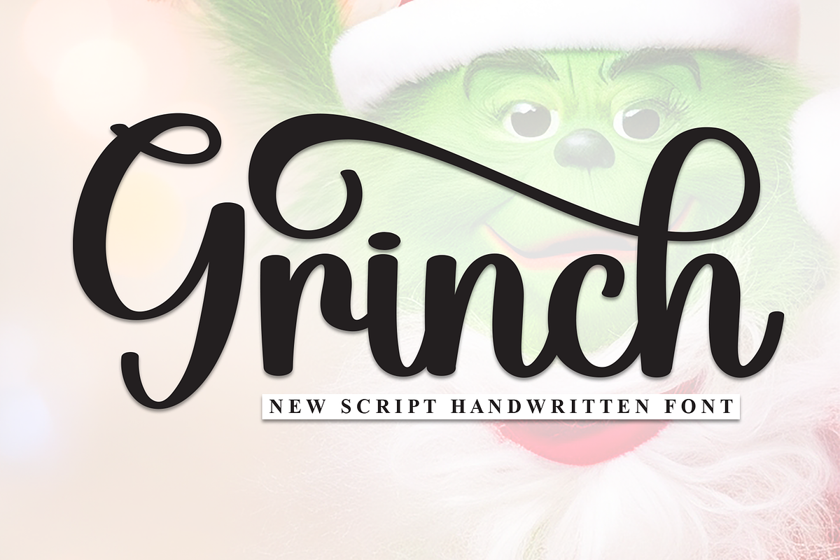 Grinch | Script Font, a Handwritten Font by Scratchones (Photo 1 of 9)