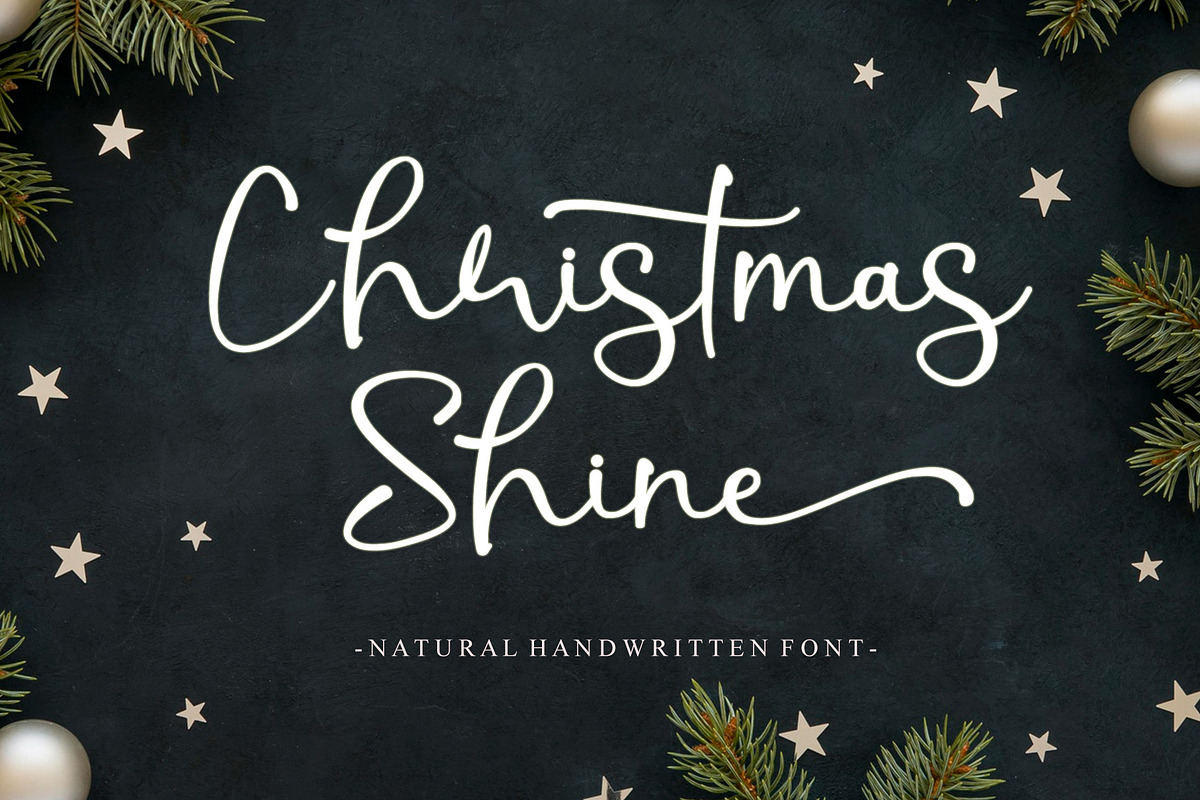 Christmas Shine - Handwritten Font, a Script Font by Letterafa Studio (Photo 1 of 10)