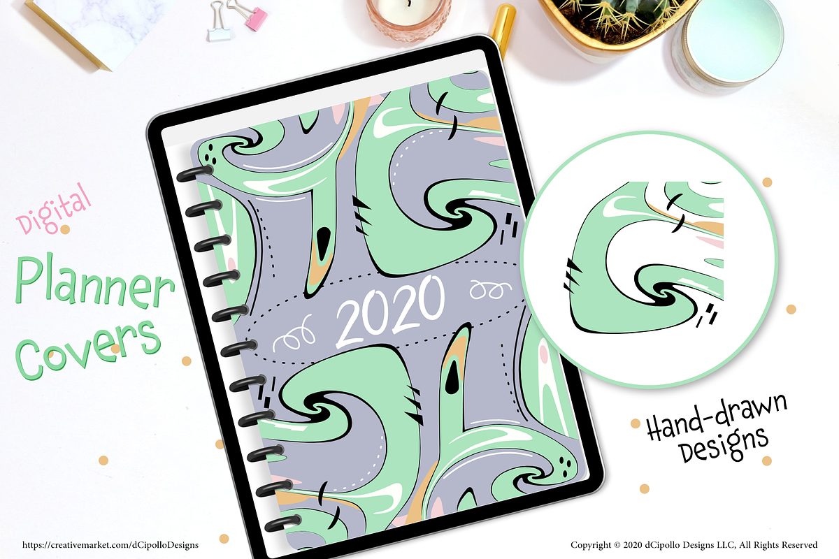 Dream Digital Planner Cover, a Stationery Template by dCipollo Designs (Photo 3 of 5)