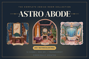 Astro Abode Zodiac Room Clipart