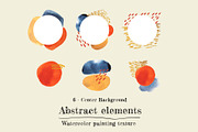 Abstract elements watercolor painted, an Object Graphic by marukopum (Thumbnail 3 of 4)