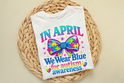 April We Wear Blue Autism Faux Yarn, an Illustration by designcity5 (Thumbnail 9 of 9)