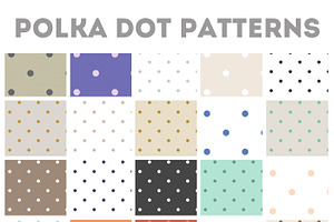 50 Repeating Polka Dot Patterns, a Templates & Theme by Angie Makes
