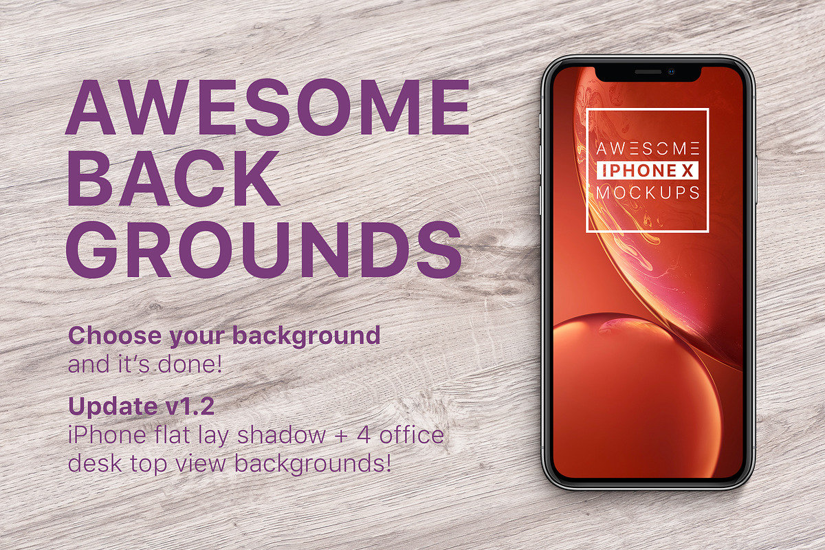 iPhone X Mockup - Front View, an iPhone Mockup by Mockups & Illustrations (Photo 12 of 17)