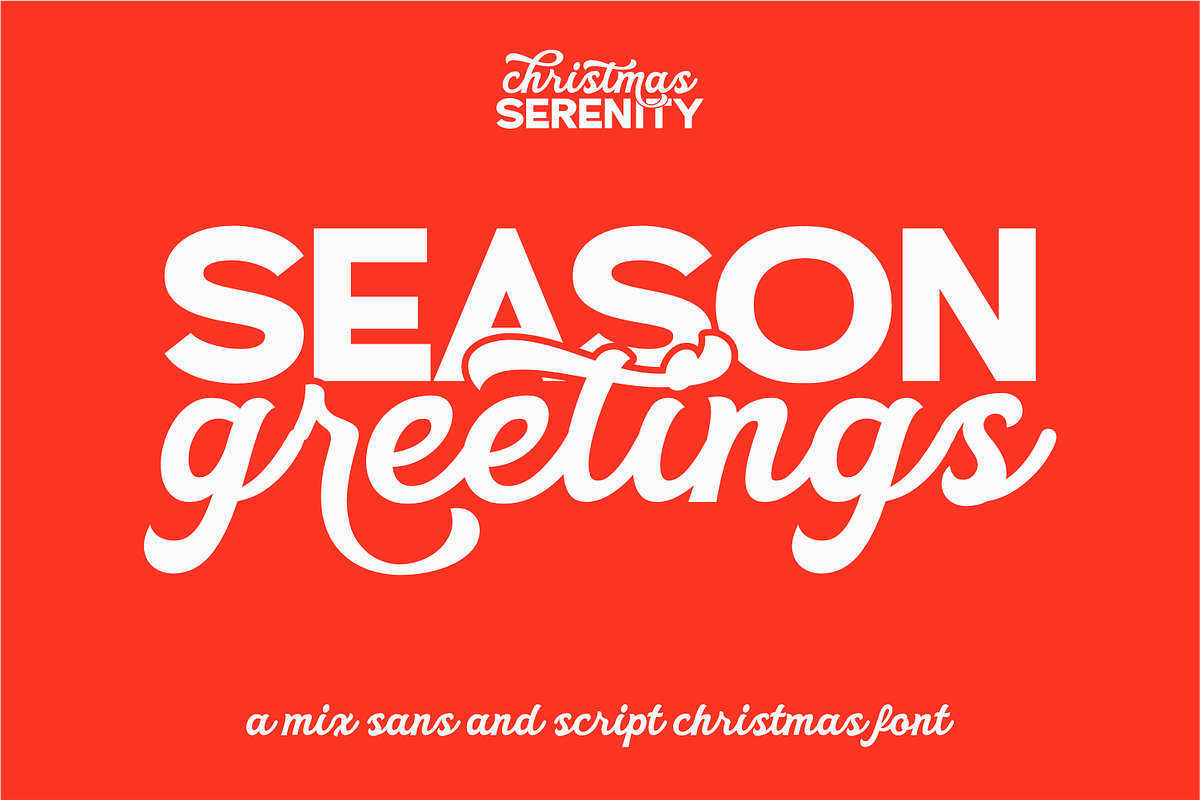 Christmas Serenity - Mix Font, a Script Font by Keithzo (Photo 6 of 8)