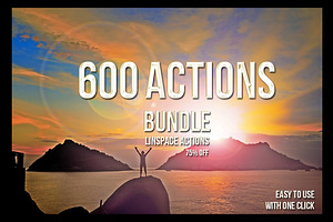 (75% OFF) 600 PS Actions Bundle