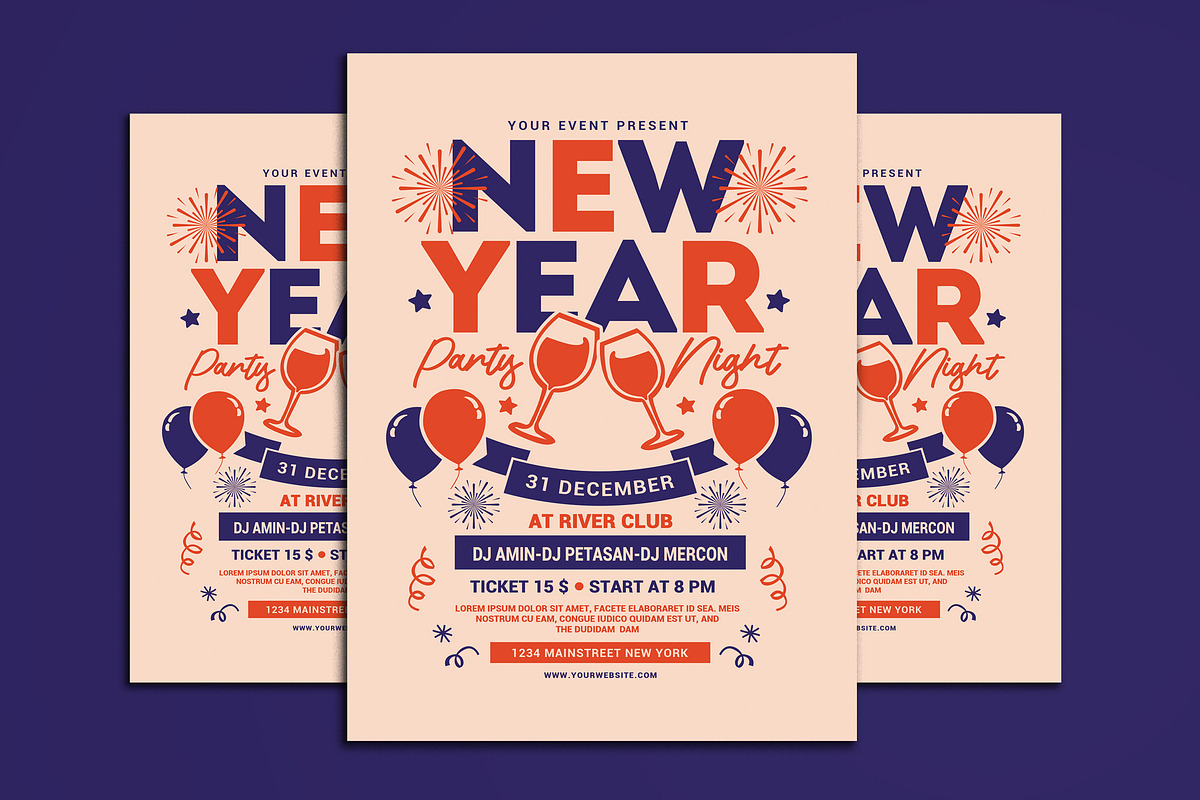New Year Party Night, a Flyer Template by Muhamad Iqbal hidayat (Photo 1 of 4)