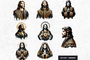 Black and Gold Jesus Christ clipart, a Person Illustration by ThatsDesignArt (Thumbnail 5 of 10)