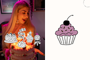 Birthday & Cakes Handmade Doodles, a Food Illustration by Nutalin Art (Thumbnail 2 of 16)