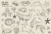 Sea animals line art + Procreate, an Illustration by Skliarova (Thumbnail 4 of 4)