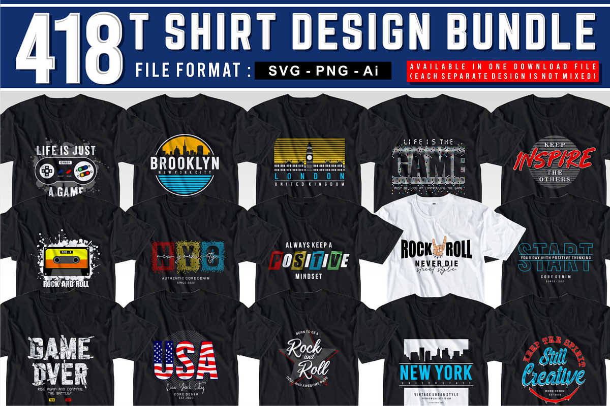 T shirt Design Mega Bundle, an Object Graphic by D2PUTRI (Photo 2 of 37)