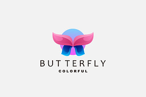 Butterfly Logo Icon Design Colorful