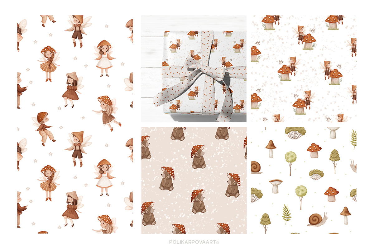 Mushroom Fairies. Kids collection, an Animal Illustration by polikarpovaart (Photo 8 of 15)