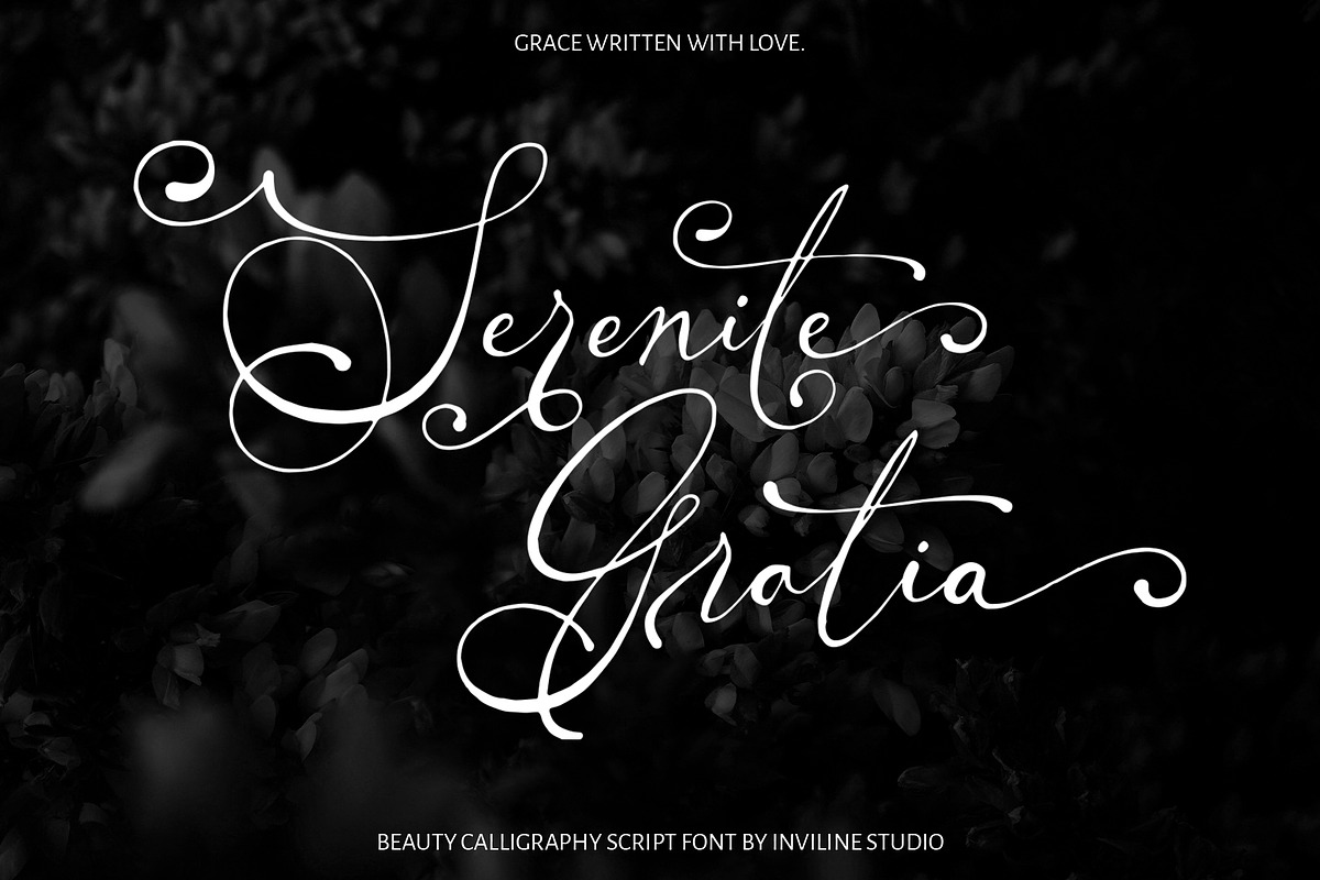 Serenité Gratia - Calligraphy Script, a Script Font by Inviline.co (Photo 1 of 10)