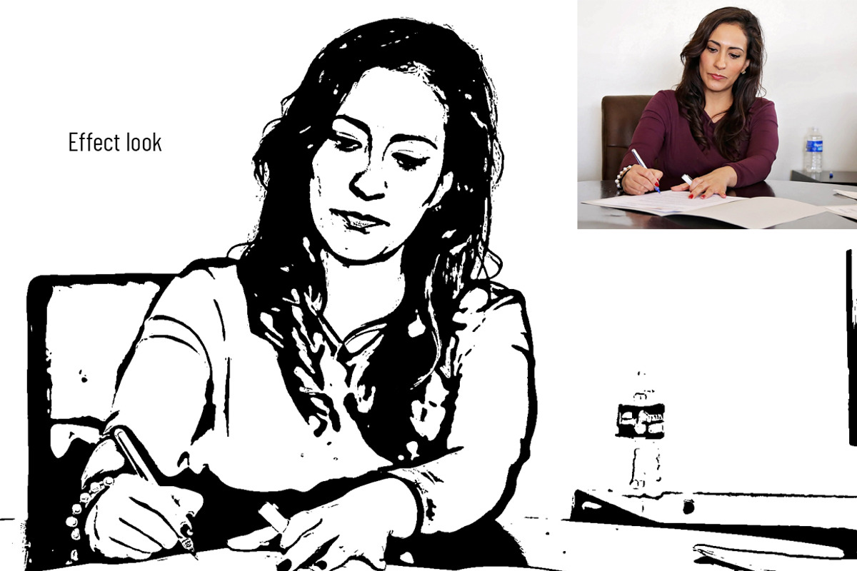 Vector Tracing Photoshop Action, an Action Add-On by MRI STUDIO (Photo 7 of 11)