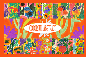 Colorful Abstract Seamless Patterns, a Pattern Graphic by Lilithcollageart