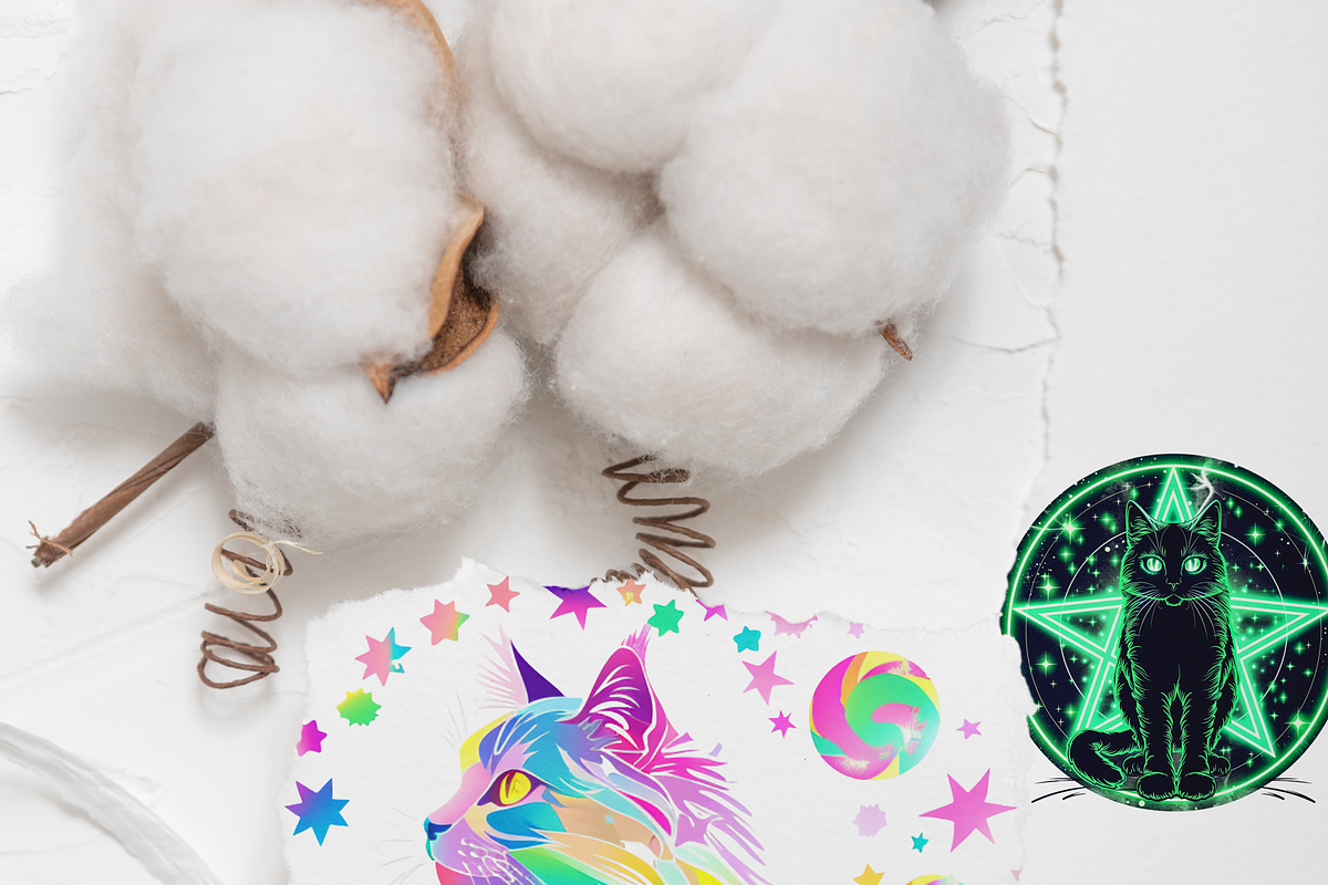 20 PNG Halloween Witch Cat Clipart, an Animal Illustration by Pati Charm Studio (Photo 7 of 7)