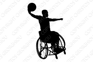 Basketball Wheelchair Man, a Person Illustration by Christos Georghiou