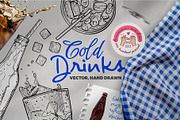 Hand drawn outline cold drinks, a Food Illustration by MuzaInspires (Thumbnail 1 of 2)