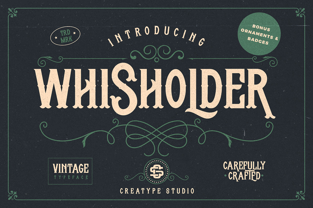 Whisholder Vintage Instagram, a Font by Creatype Studio (Photo 1 of 16)