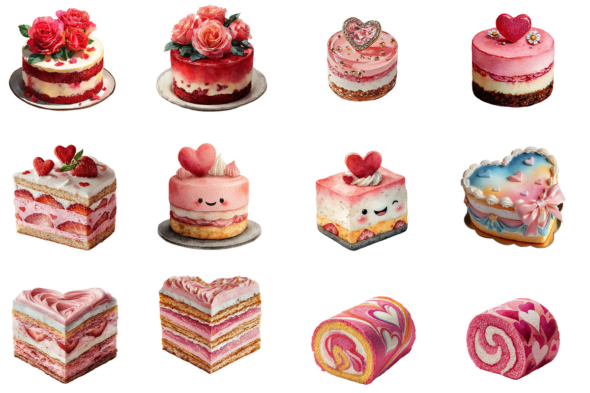 Valentines Cake Clipart, an Illustration by Designworld (Photo 2 of 4)