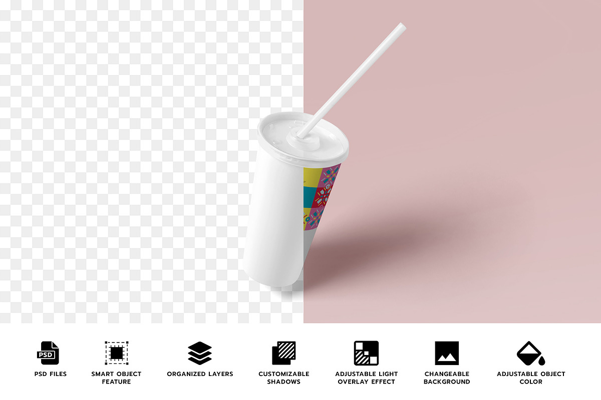 Soda Cup Mockup, a Product Mockup by PixelVoyager (Photo 2 of 11)