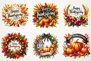 Happy Thanksgiving Clipart, an Illustration by RobertsArt (Thumbnail 7 of 7)