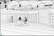 Virtual TV Studio News Set 27, an Architecture 3D Model by akerStudio (Thumbnail 23 of 49)