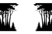 Forest Frame Silhouette SVG Bundle, an Illustration by jahid234 (Thumbnail 20 of 51)