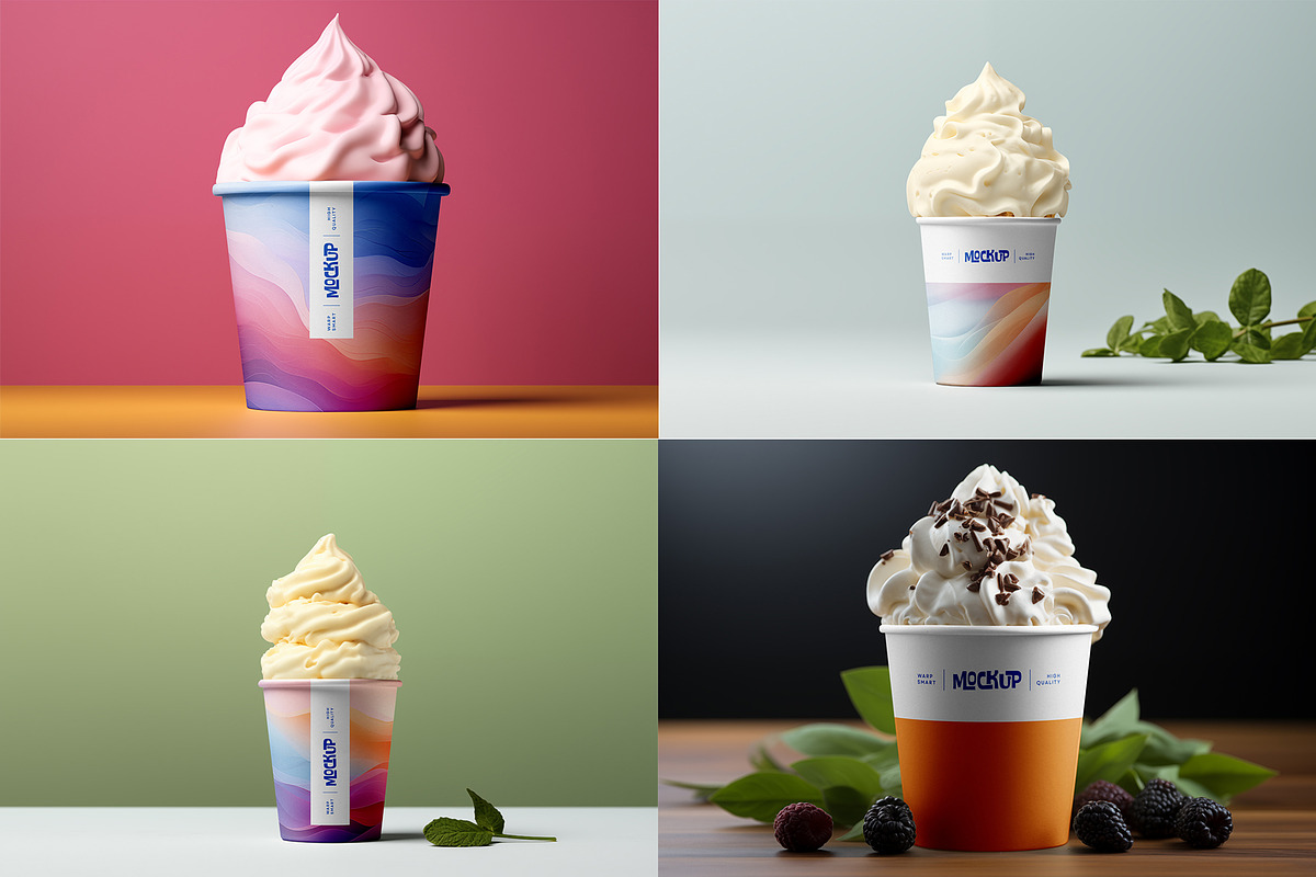 Ice Cream Cup Mockup, a Cups & Container Mockup by dpi (Photo 3 of 3)
