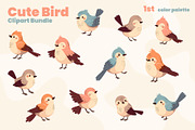 Bird Clipart Bundle - Vector & PNG, an Animal Illustration by moja doodle (Thumbnail 3 of 5)