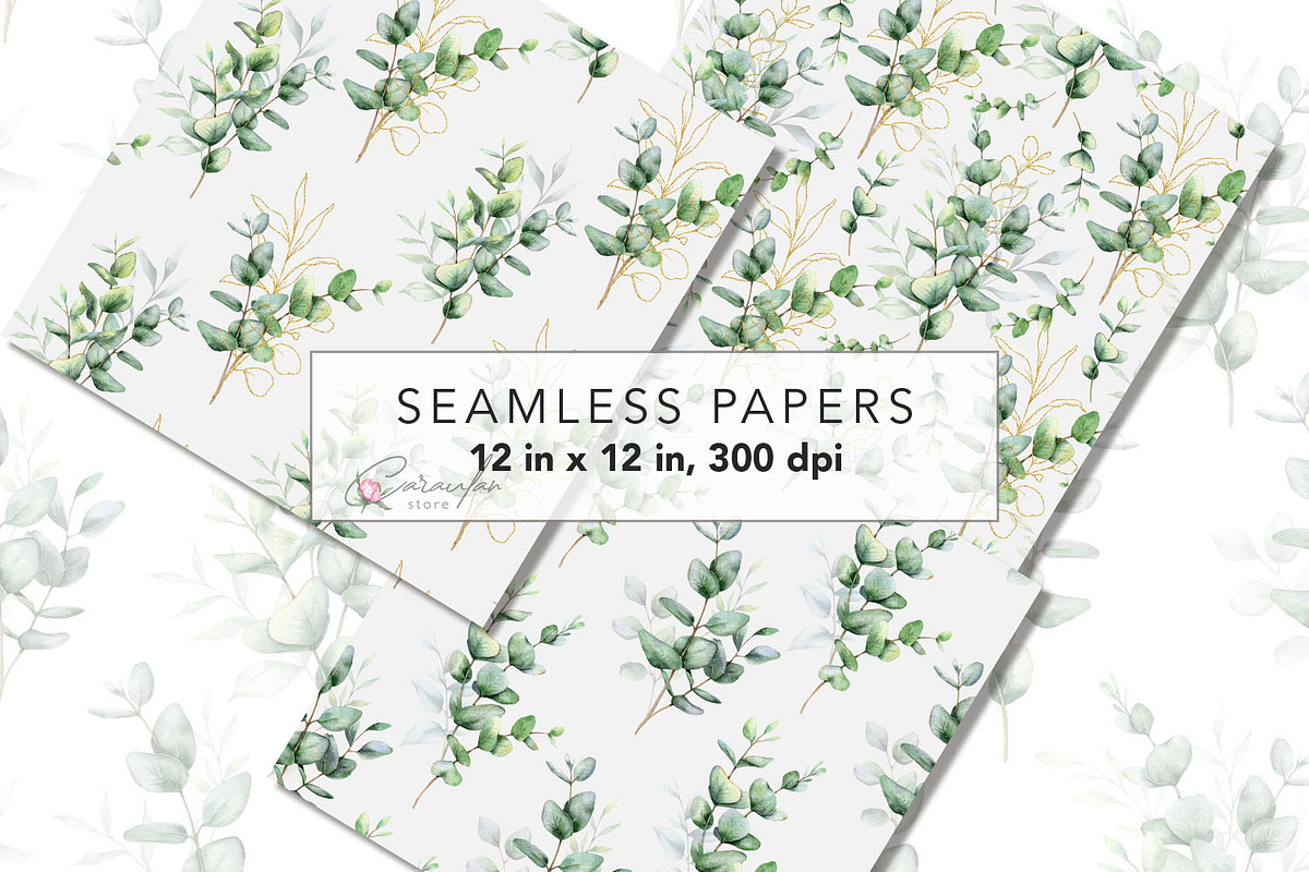 Eucalyptus Watercolor, an Object Illustration by CaraulanStore (Photo 16 of 19)