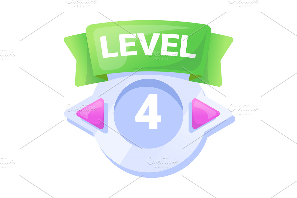 Game UI button. Mobile, an Object Illustration by Things for designers