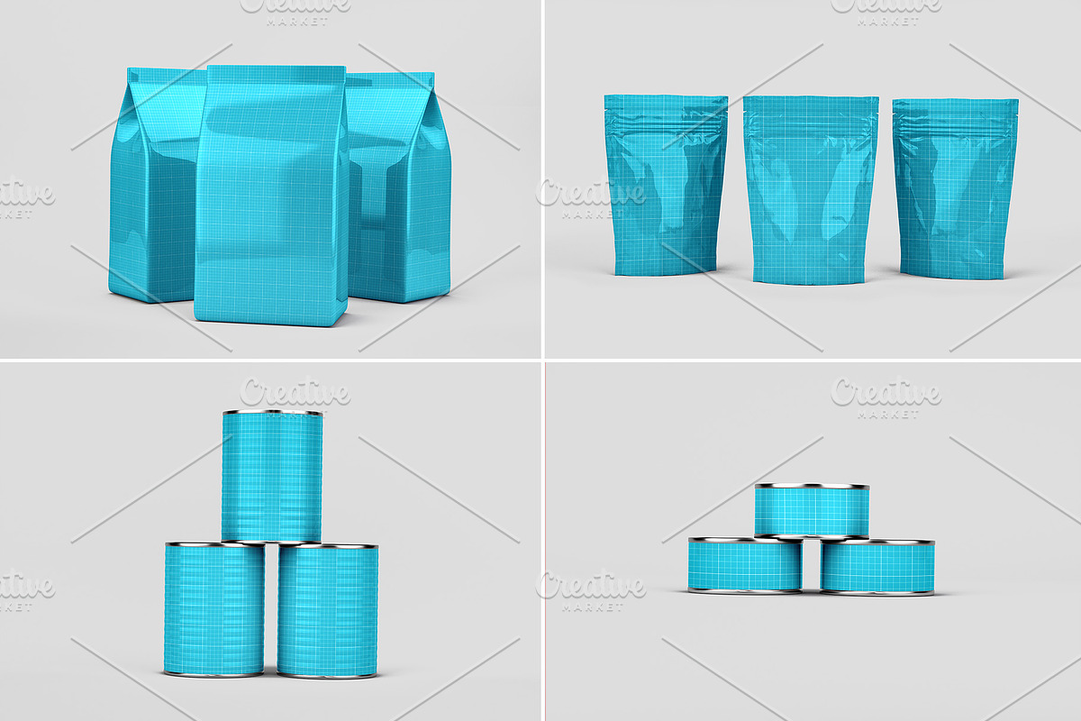 Pet Food Packaging Mockup - 8 views, a Packaging Mockup by Illusiongraphic