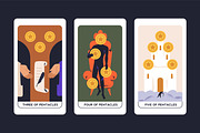 Suit of Pentacles tarot cards set, an Illustration by Good Studio (Thumbnail 4 of 6)