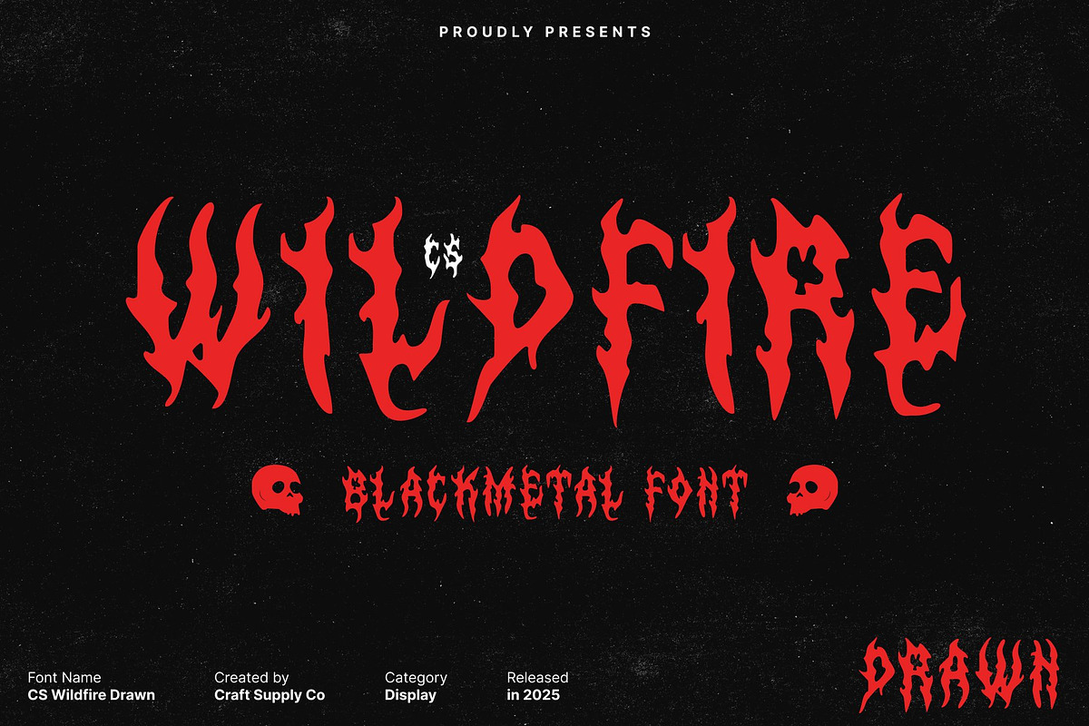 CS Wildfire Drawn, a Blackletter Font by Craft Supply Co. (Photo 1 of 8)