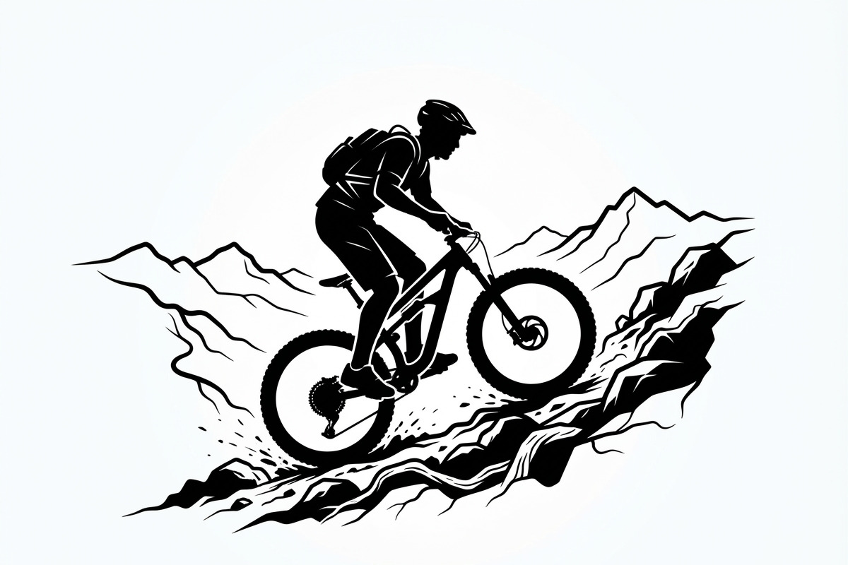 Mountain Biker Silhouette, a Person Illustration by Amazin_art (Photo 25 of 27)