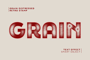 Grain Retro Stamp Text Effect