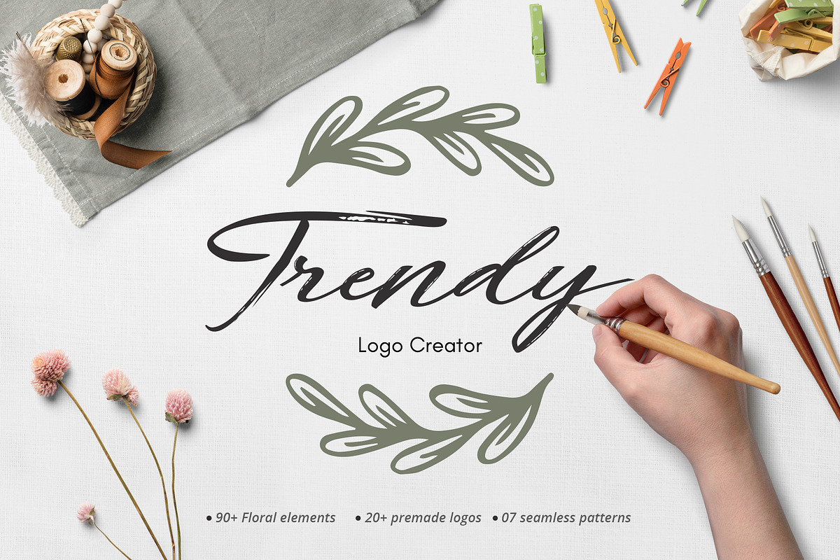 Trendy Logo Creator, a Branding & Logo Template by Pixavics (Photo 1 of 9)