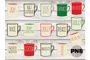 Coffee Lover's Christmas Clipart, a Seasonal Illustration by AlexandHer Digital Art (Thumbnail 4 of 4)