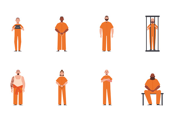 Prisoners Illustration Set preview 4