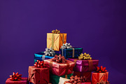 86 Gift boxes with ribbons and bows, a Holiday Photo by Handmadefont (Thumbnail 35 of 90)