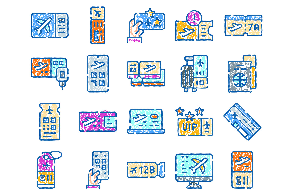 Air travel flight ticket boarding, an Object Graphic by pikepicture (Photo 2 of 3)