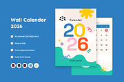 Kids Activity Wall Calendar 2026, a Stationery Template by twinstd (Thumbnail 1 of 3)