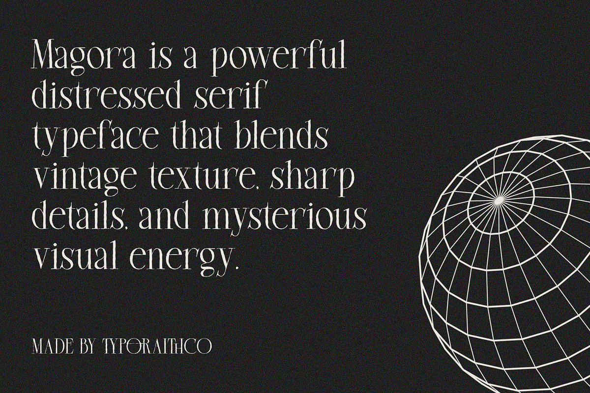 Magora | Modern Distressed Serif, a Serif Font by Typoraith Co (Photo 10 of 10)