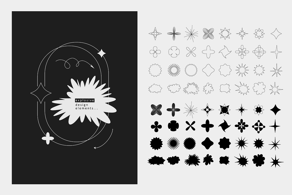 Abstract geometric elements, a Decorative Illustration by Merfin (Photo 7 of 10)