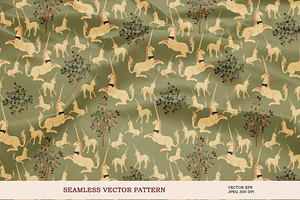 Medieval Tapestry Seamless Vector 1