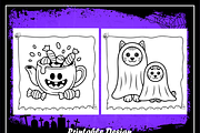 Adorable Cute Halloween Kids Color, an Animal Illustration by Printable Design Store (Thumbnail 3 of 9)