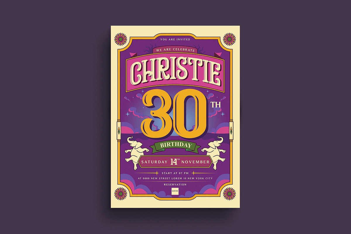 Birthday Party Invitation Flyer, a Flyer Template by megarez (Photo 1 of 3)